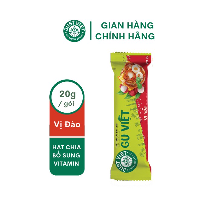 Trà Trái Cây Hạt Chia Just Viet  (Stick)- Vị Vải - 20g | BigBuy360 - bigbuy360.vn