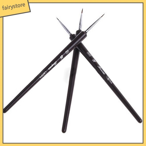 [Hàng mới về] Set 3 cọ vẽ trang trí móng nghệ thuật tiện dụng chất lượng cao