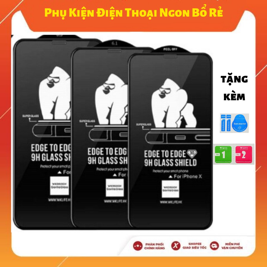 Kính cường lực King Kong 3D Full màn 6plus/7plus/8/8plus/x/xs/xs max/11/12 pro/11 promax / 12 promax