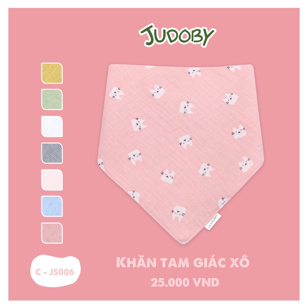 [FREESHIP] Khăn yếm/ khăn tam giác xô 3 lớp họa tiết đáng yêu Judoby/Dokma JS006