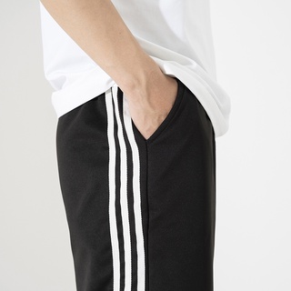 Quần đùi nam nữ 3 sọc form suông chiều dài ngang gối