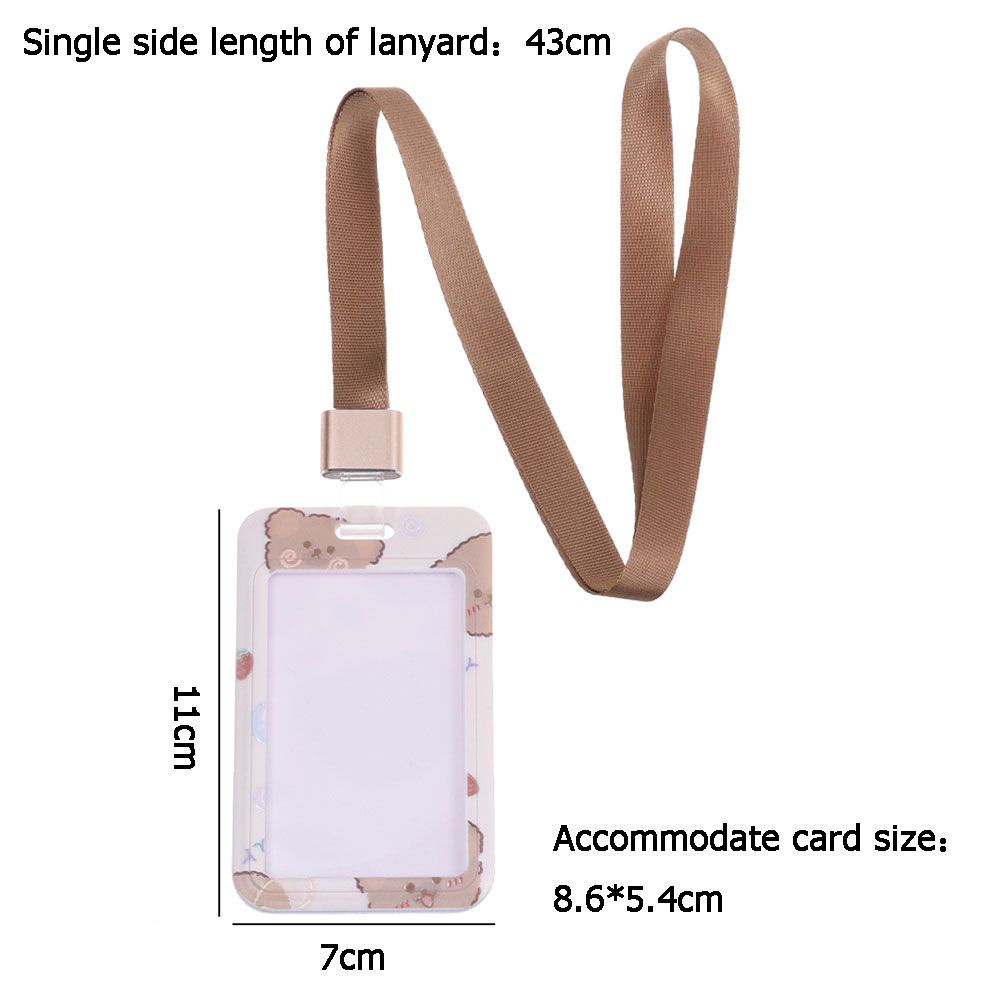 Bao thẻ tên xe buýt họa tiết hoạt hình đáng yêu tiện lợi