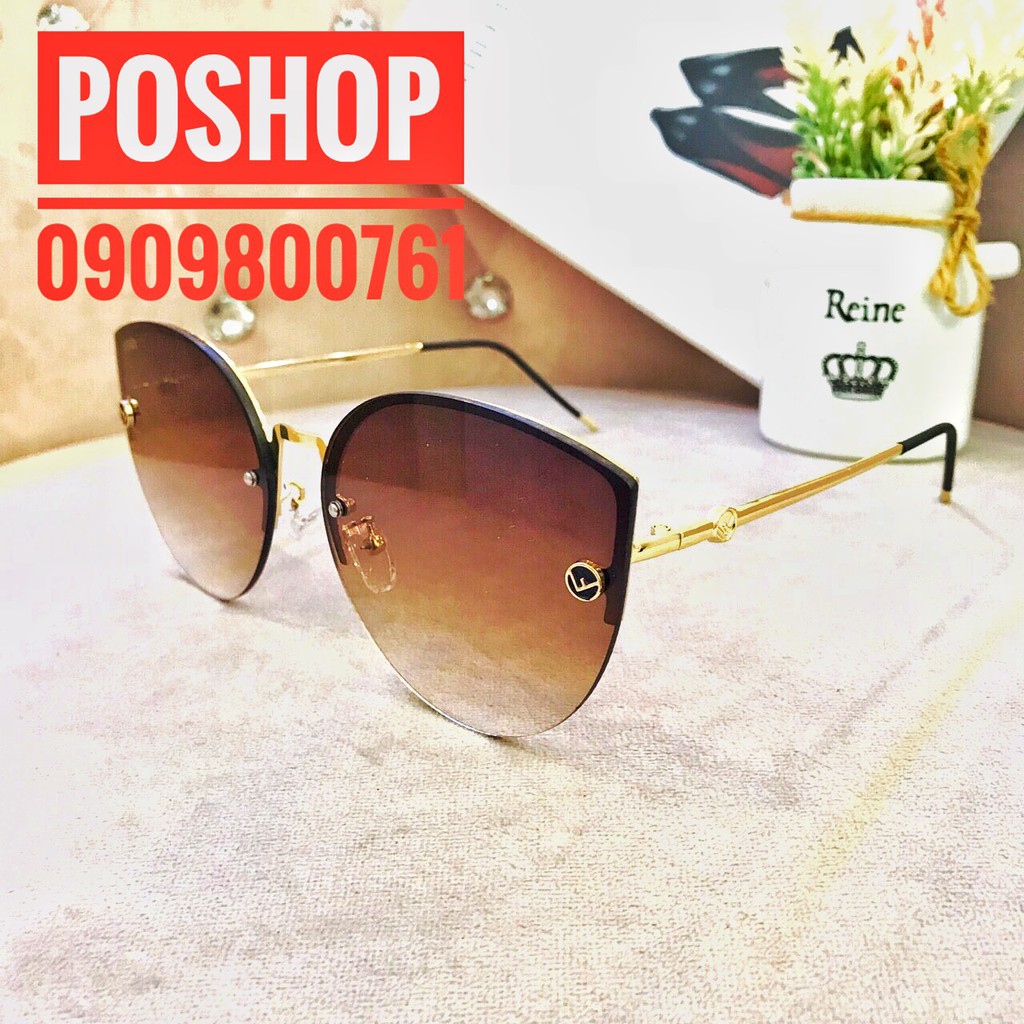 ❌POSHOP❌MẮT KÍNH MÁT NỮ XẾCH HÀN QUỐC GỌNG KIM LOẠI CAO CẤP HOT TREND | BigBuy360 - bigbuy360.vn