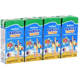 Lốc 4 hộp sữa bột pha sẵn Nuvita Grow 180ml