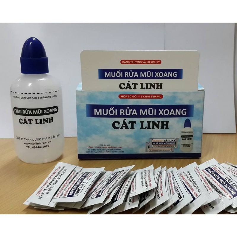 BÌNH RỬA MŨI CÁT LINH (BÌNH + 30 GÓI MUỐI)