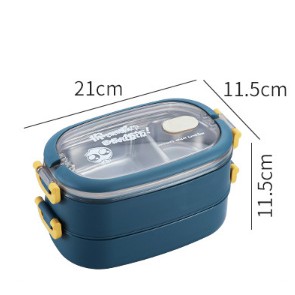 Hộp đựng cơm inox 2 tầng TẶNG BỘ THÌA ĐŨA INOX, hộp cơm giữ nhiệt , hộp cơm văn phòng siêu cute | BigBuy360 - bigbuy360.vn