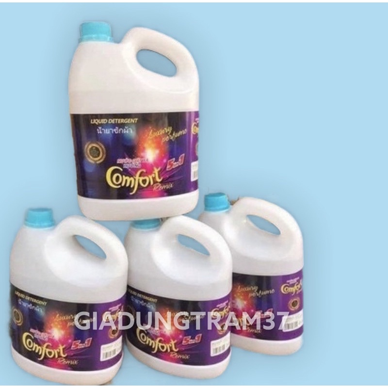 Nước Giặt Xả Remix 3600ml 5In1 -  ReMix Hương Comfor Siêu Thơm, Siêu Sạch, Siêu Đậm Đặc