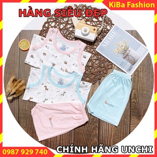 [ UNCHI CHÍNH HÃNG ] Bộ ba lỗ quần đùi chất cotton thun lạnh co giãn 4 chiều cho bé trai / gái 4-15kg  - BBL - TK0340