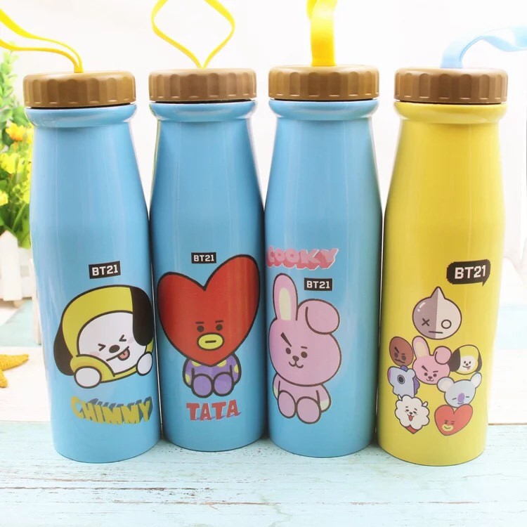 Bình nước BTS bình nước BTS chibi thiết kế tiện lợi, dễ sử dụng