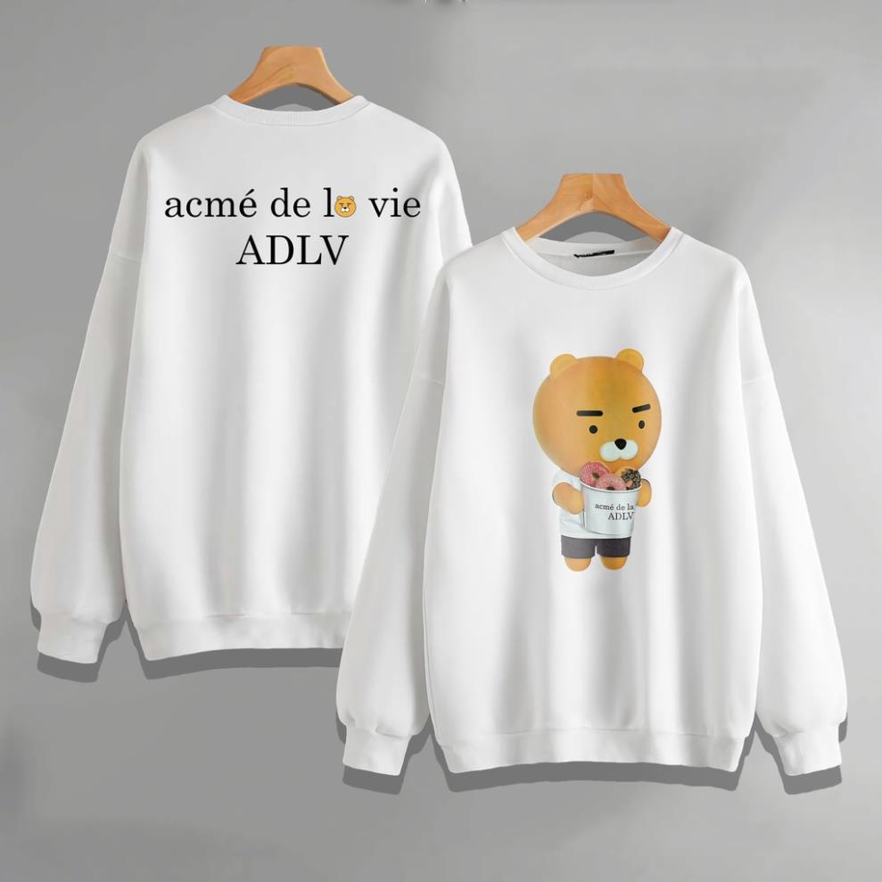 Áo nỈ Sweater ADLV Kakao Đen, Trắng - Chất Nỉ Dài Tay Form Rộng  - Unisex Nam Nữ KKim Shop