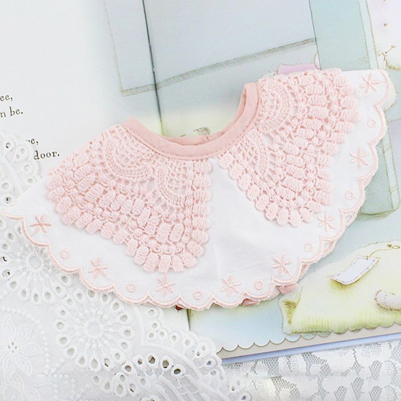 Yếm Ăn Vải Ren Hoa Hình Tròn Toàn Diện Dành Cho Bé