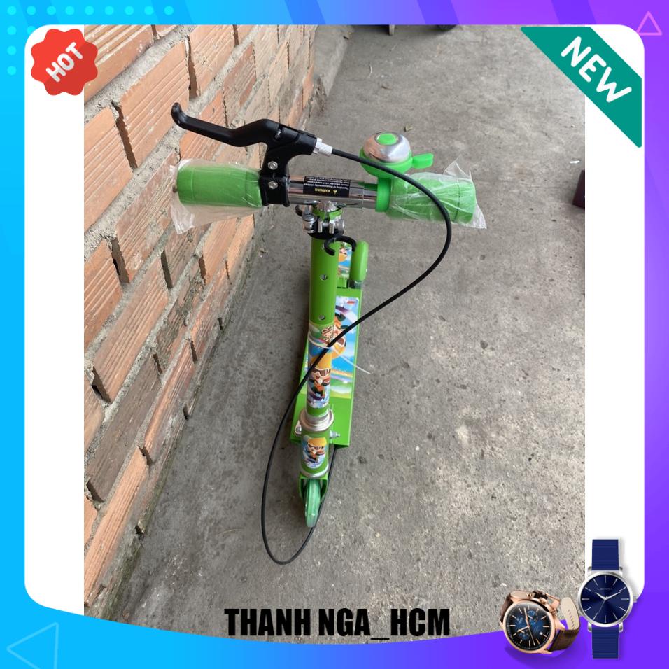 ◕✼Xe trượt Scooter 3 bánh có đèn phát sáng cho bé, khung sắt chắc chắn , MẪU THẮNG VCHUÔNG