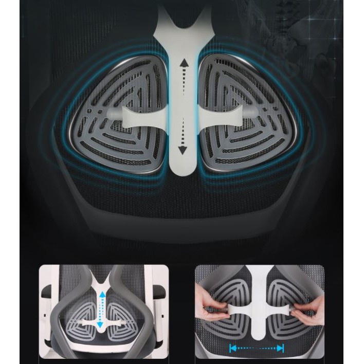 Ghế Văn Phòng Công Thái Học Xiaomi Manson Butterfly Wing Màu Đen Xám
