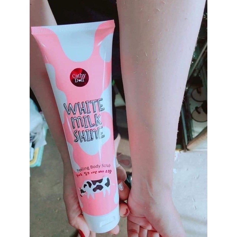 🔸Tẩy da chết toàn thân Cathy Doll White Milk Shine Peeling Body Scrub Thái Lan