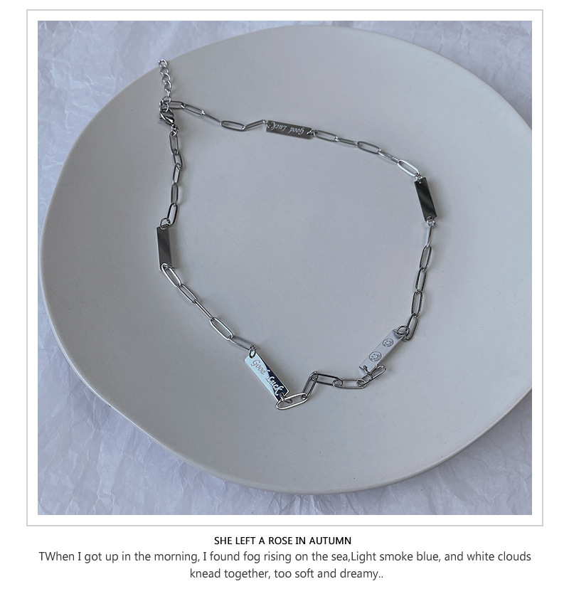 Dây Chuyền Thép Titan Hình Mặt Cười Phong Cách Hip Hop Đường Phố Hàn Quốc 22746 Thời Trang Đường Phố Cá Tính Dành Cho Nữ