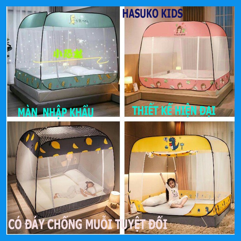 Màn chụp tự bung đỉnh vuông gấp gọn hàng đẹp cao cấp,màn chụp tự bung đỉnh rộng hàng nhập(màn có đáy)