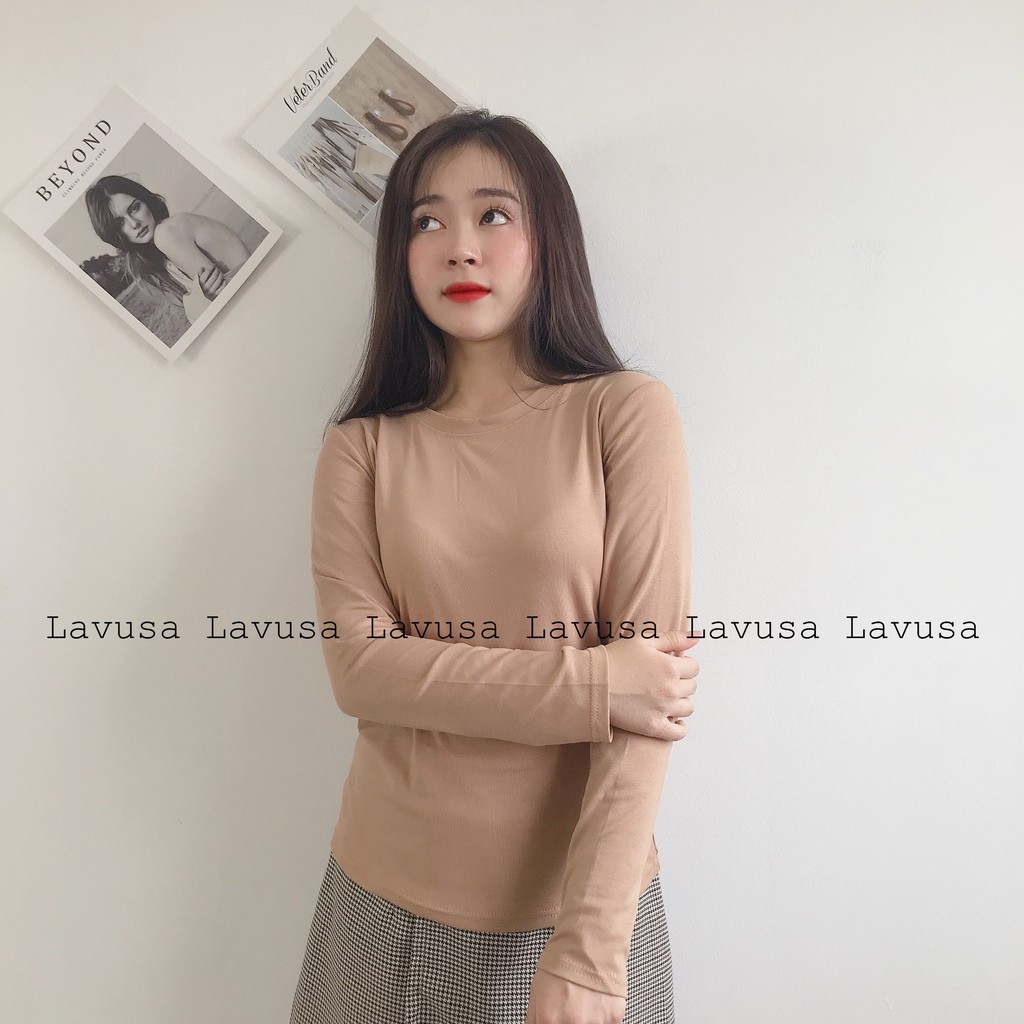 Áo Thun Body Dài Tay Nữ Thu Đông 🦋 Áo Phông Cổ Tròn Dáng Ôm 4 Màu 🦋 | BigBuy360 - bigbuy360.vn