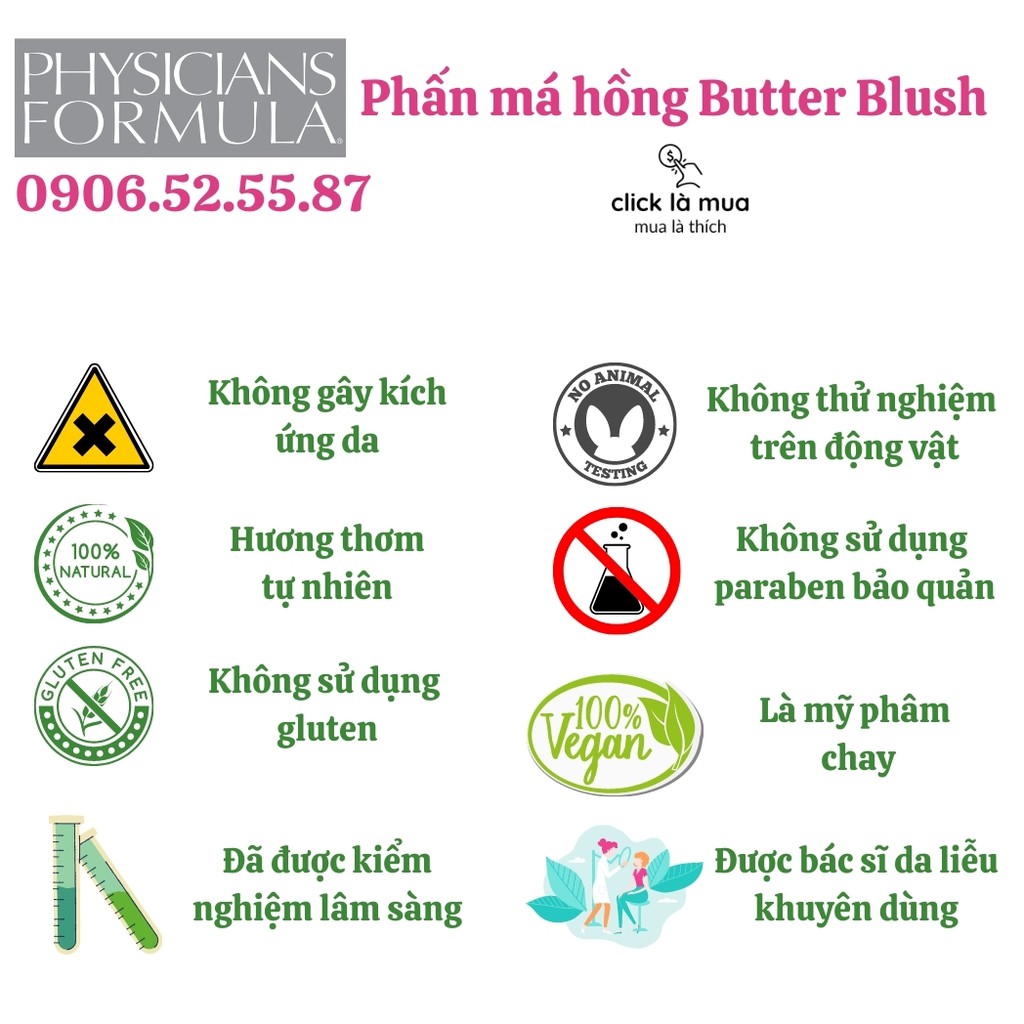 Phấn má hồng dạng kem Physicians Formula Murumuru butter blush- má hồng dạng nước Shop MamiMon 7.5g