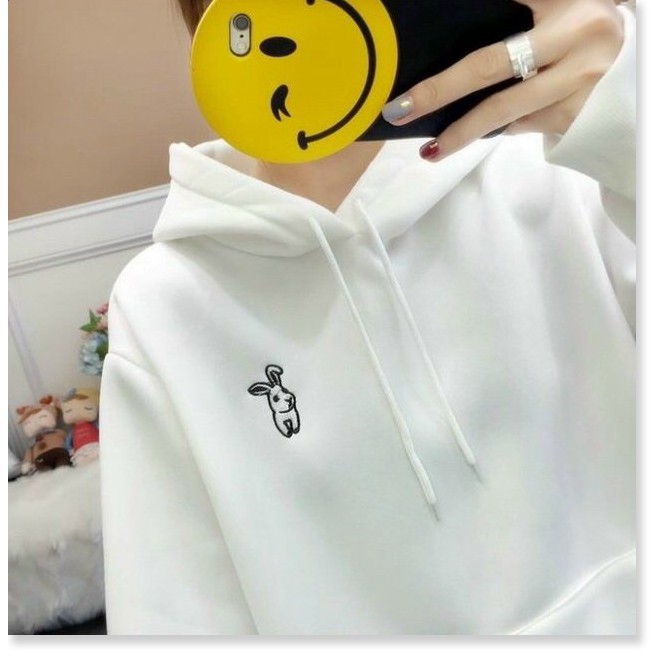 ÁO KHOÁC HOODIE TAI THỎ KIỂU DÁNG UNISEX CỰC ĐÁNG YÊU