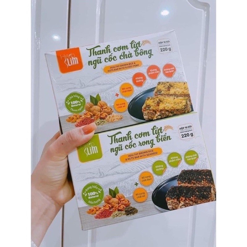 BÁNH THANH CƠM LỨT NGŨ CỐC HAEBSLIM 2 Vị CHÀ BÔNG_ RONG BIỂN