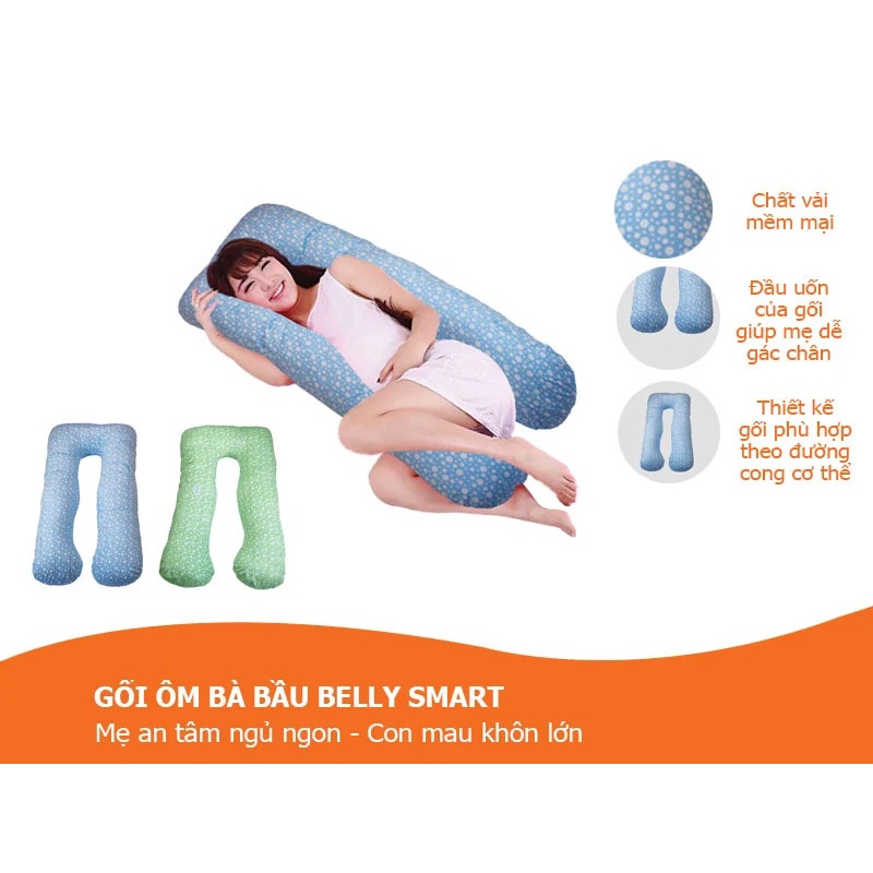 Gối ôm cho Bà Bầu Belly Smart - Gối ôm đa năng cho mẹ bầu