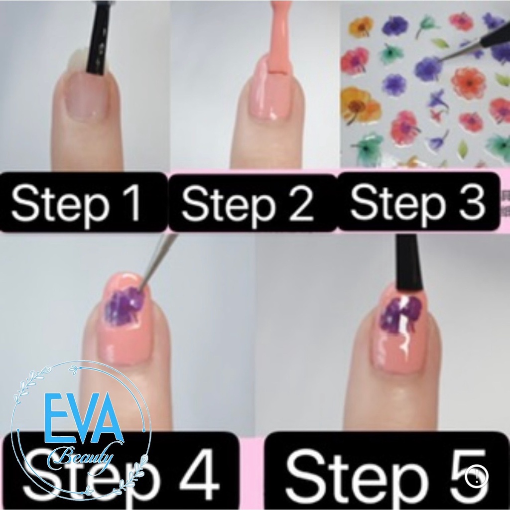 Sticker Dán Móng Tay 3D Dạng Decal Dán Chống Nước Hoạ Tiết Trái Cây Quả Lê Vàng A Pear EB012