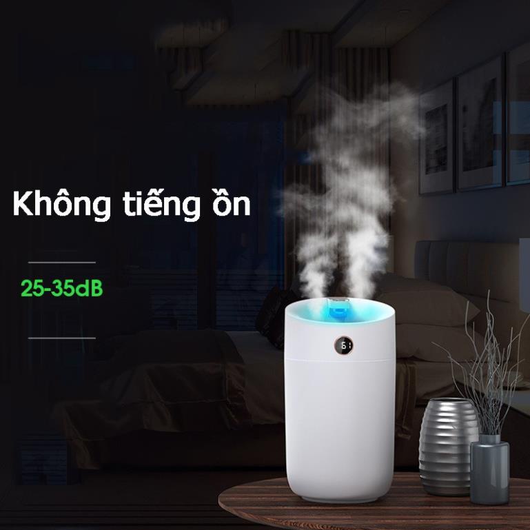 Máy phun sương tạo ẩm Humidifier X12, Máy xông tinh dầu dung tích 3L, tạo độ ẩm phòng điều hòa, có đèn, cổng cắm USB