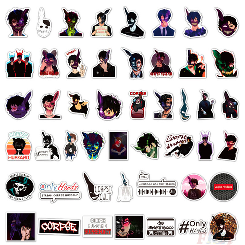 ❉ Corpse Husband - Series 01 Anime Stickers ❉ 50Pcs/Set Cartoon DIY Fashion Luggage Laptop Skateboard Decals Doodle Stickers