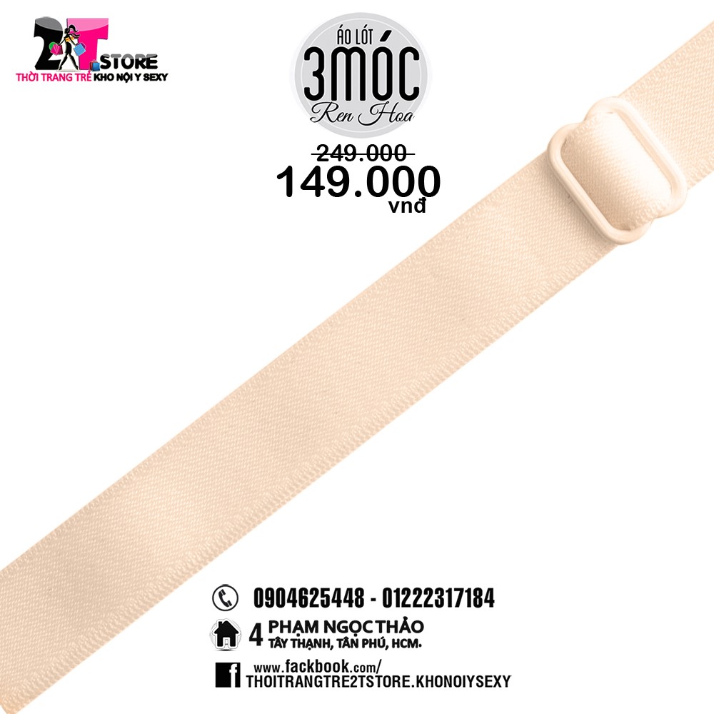 Áo Nâng Ngực Cotton 3 Móc Phối Ren (Da Nude)