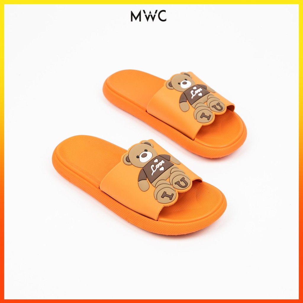 DÉP NỮ THỜI TRANG MWC - DÉP NỮ QUAI NGANG ĐẾ BỆT - DÉP NỮ HÌNH GẤU NGỘ NGHĨNH SIÊU XINH SIÊU HOT NUDE- 3434