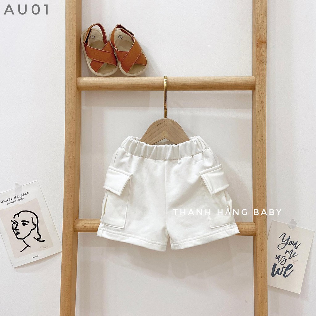 Quần Short Bé Trai, Quần Túi Hộp Cotton Bé Trai Thanh Hằng Baby 7 Đến 17 Kg