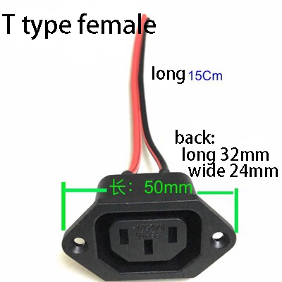 Dây Cáp Sạc Pin Lithium Li-ion GX12 T type Canon Cho Xe Đạp