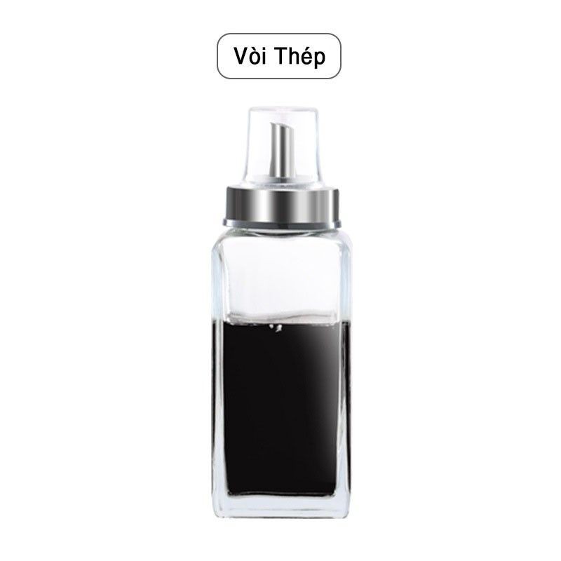 Chai Đựng Dầu Ăn Thủy Tinh Thân Vuông, Nước mắm, Gia vị trong bếp 500ML | BigBuy360 - bigbuy360.vn