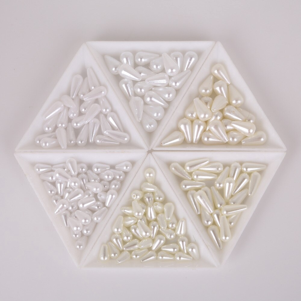 Hạt xỏ hai lỗ bằng acrylic giả ngọc trai dùng làm trang sức thời trang diy