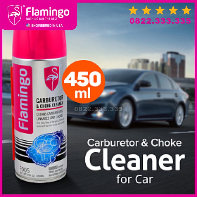 bình xịt vệ sinh tạp chất khỏi bề mặt kim loại FLAMINGO CARBURETOR CLEANER F005