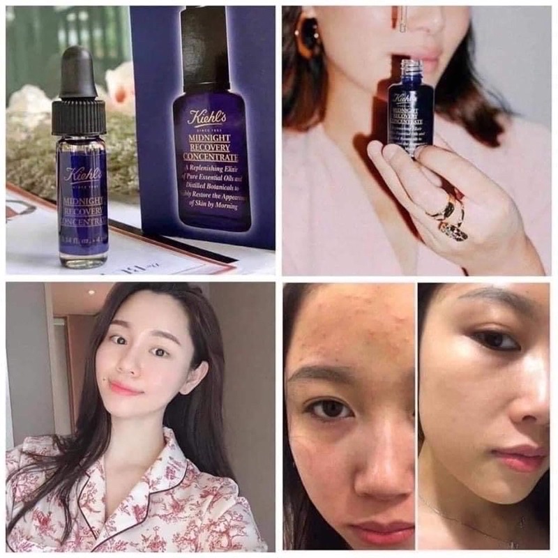 (USA) SERUM PHỤC HỒI DA BAN ĐÊM Kiehl's Midnight Recovery Concentrate 15ml (CHÍNH HÃNG MỸ)