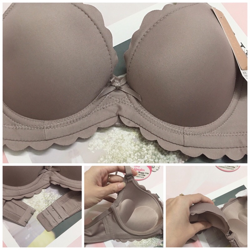 Áo lót, áo ngực GUIYILAI quả trơn mút kép 3cm có gọng, kiểu dáng điệu đà nữ tính, nâng ngực tạo khe siêu đỉnh