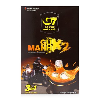 Cà Phê Hoà Tan G7 3in1 Gu Mạnh X2 Hộp 12 Gói 25gr