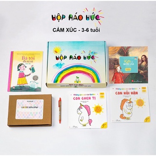 HỘP HÁO HỨC CẢM XÚC 3-6 tuổi: Combo 4 cuốn sách về nhận biết cảm xúc và Set trò chơi QUE TRE BIẾN HÌNH T720