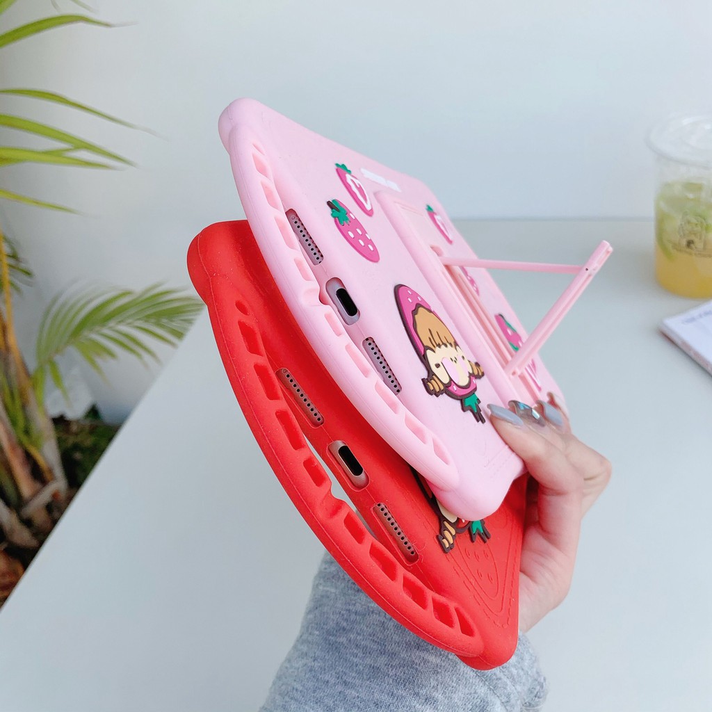 Ốp máy tính bảng silicone có quai cầm thích hợp cho IPAD 23456 AIR 2020 10.2 AIR 1/ 5 AIR 2/ 6 MINI4 MINI 5 MINI123