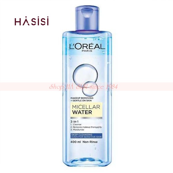 Nước Tẩy Trang L’OREAL 3 IN 1 MICELLAR WATER DEEP CLEANSING 400mL(Nắp Xanh Dương Đậm)