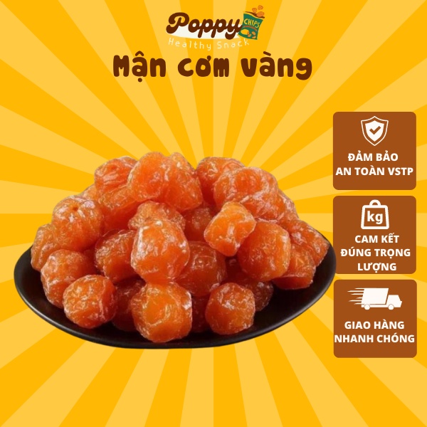 Mận cơm vàng dẻo chua chua ngọt nhọt, đồ ăn vặt Poppy