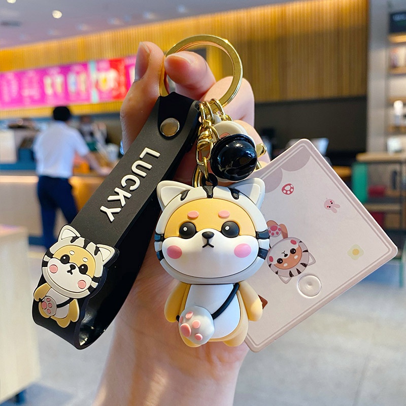 Móc khóa xe máy chú chó Shiba ngộ nghĩnh đáng yêu, móc chìa khóa xe ô tô chú chó Nhật Bản kute chuẩn Hot trend Tik Tok