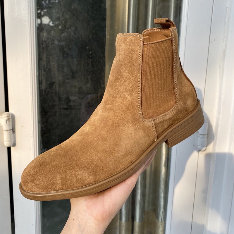 Giày nam da bò thật chelsea boots TEFOSS HN601 cao cổ vàng bò cao cấp size 38-44