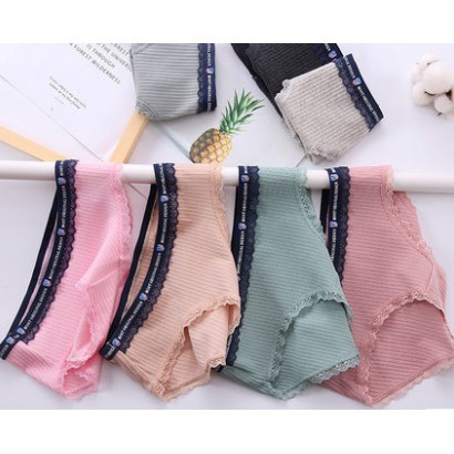 Quần lót nữ phom to🔥FREESHIP🔥QUẦN COTTON TĂM CẠP VIỀN REN CHỮ | WebRaoVat - webraovat.net.vn