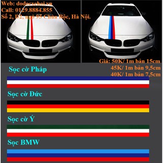 DECAL TRANG TRÍ SỌC CỜ 3 MÀU