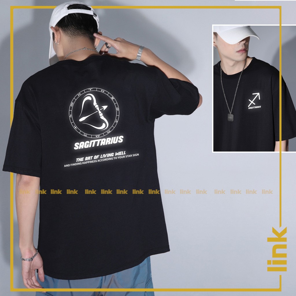 Áo phản quang bạc Nhân Mã - Cung Hoàng Đạo  tay lỡ unisex