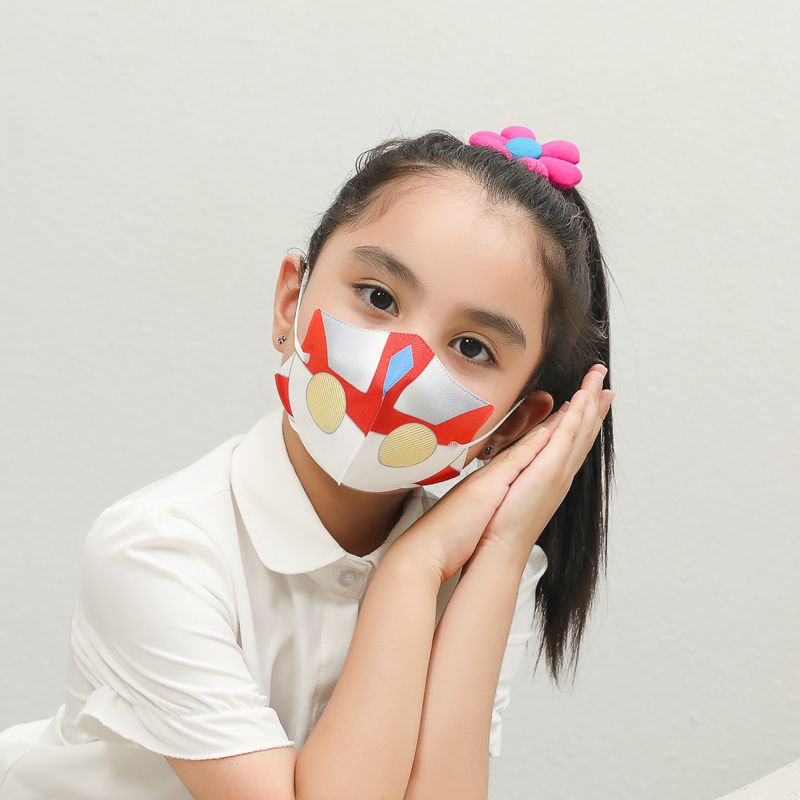 Cá Tuyết 10 Chiếc Hoạt Hình Dễ Thương Hình Heo Con Trẻ Em Mặt Nạ 3d Thoáng Khí Khẩu Trang Cho 1-13 Năm 3 Lớp ultraman Mặt Nạ
