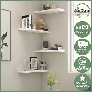 kệ treo tường hàn quốc siêu đẹp, siêu bền combo 3 kệ kích thước 40x15cm