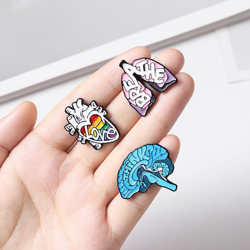 Ghim cài áo QIHE JEWELRY tùy chọn kiểu dáng phong cách giải phẫu y tế